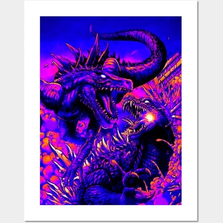 Retro God Is Zilla Posters and Art